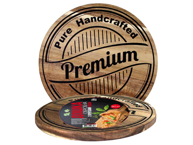 Доска разделочная Premium quality круглая (акация) 26х26х1,5см