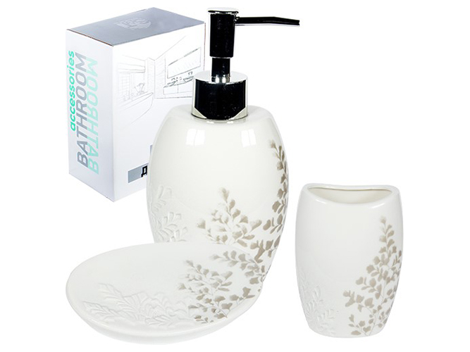 Набор аксессуаров для ванной комнаты керамический (цена за набор 3 предмета)
