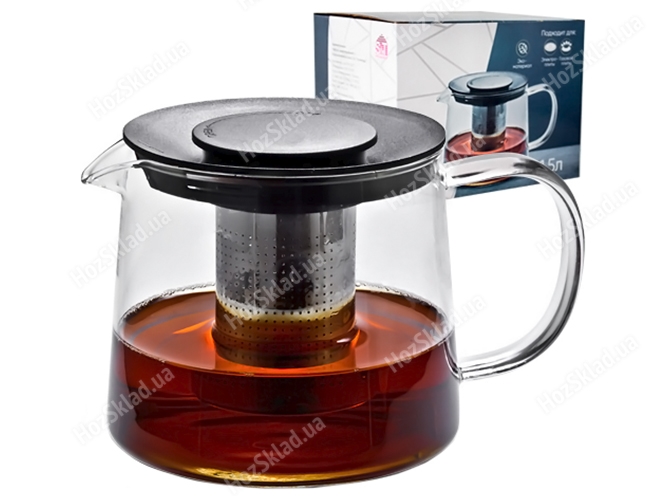 Заварювальний чайник з боросилікатного скла, 1,5л, Universal