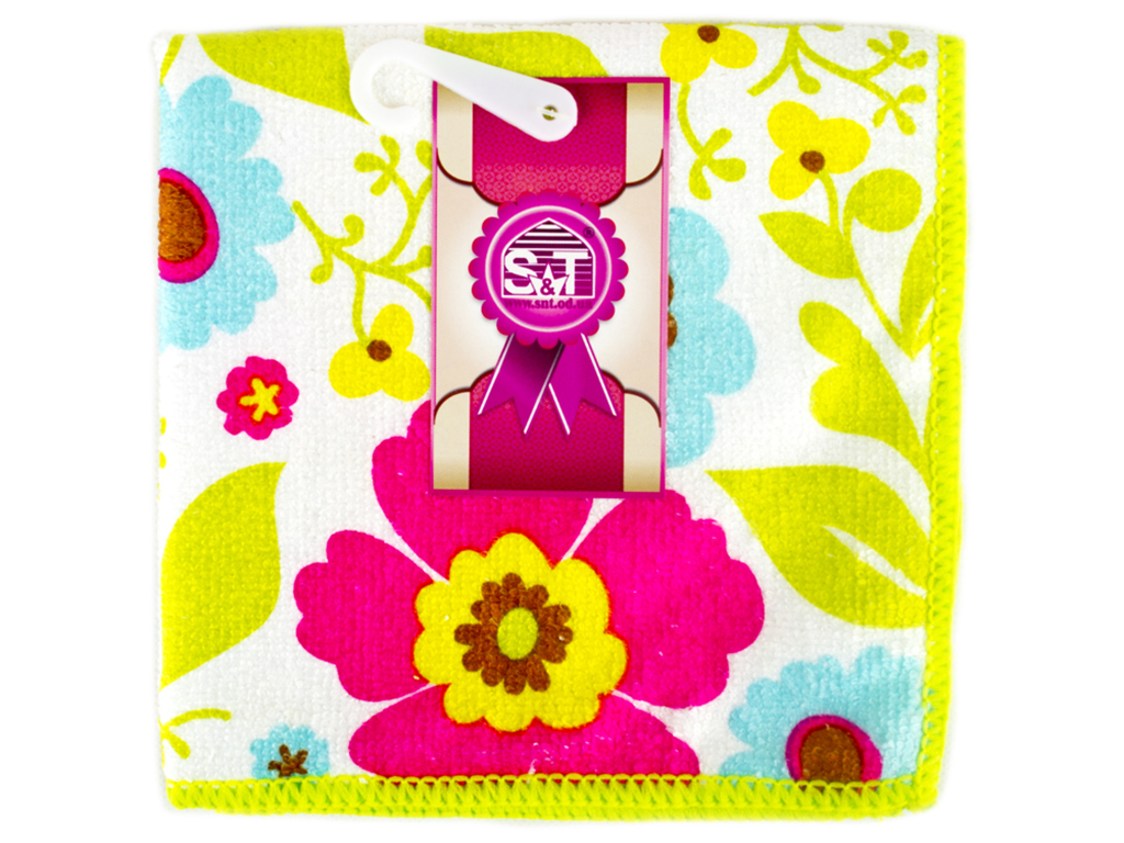 Полотенце кухонное "Цветы" 30x30см