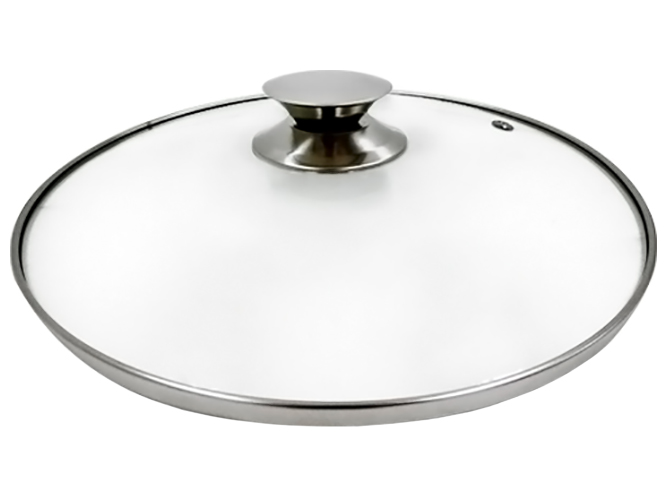 Крышка стеклянная Sorento 28см (ободок и ручка нерж. сталь)