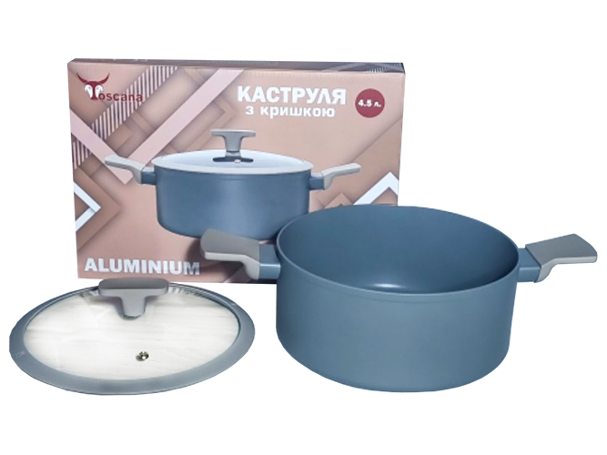Кастрюля HOME PROFI с крышкой D14см 1л 18316