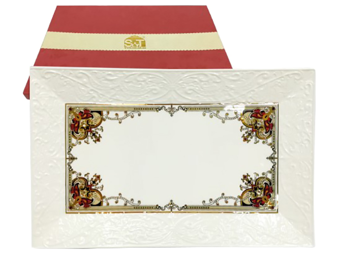 Блюдо фарфоровое Лаура прямоугольное 25,7х15,2см