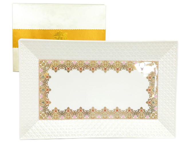 Блюдо порцелянове Анжеліка прямокутне 25,7х15,2см