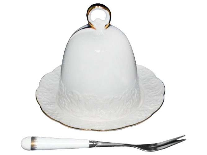 Лимонница с вилочкой Белая ночь 12х12,5см