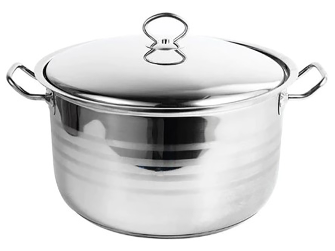 Кастрюля из нержавеющей стали Gastro, с нержавеющей стальной крышкой, 11л