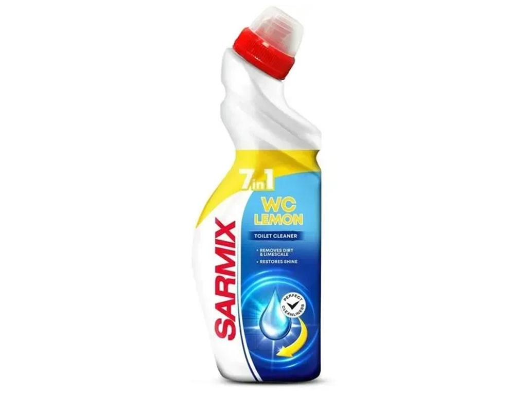 Гель для чищення унітазу Sarmix 7в1 З ароматом лимона, 750 мл, без хлору