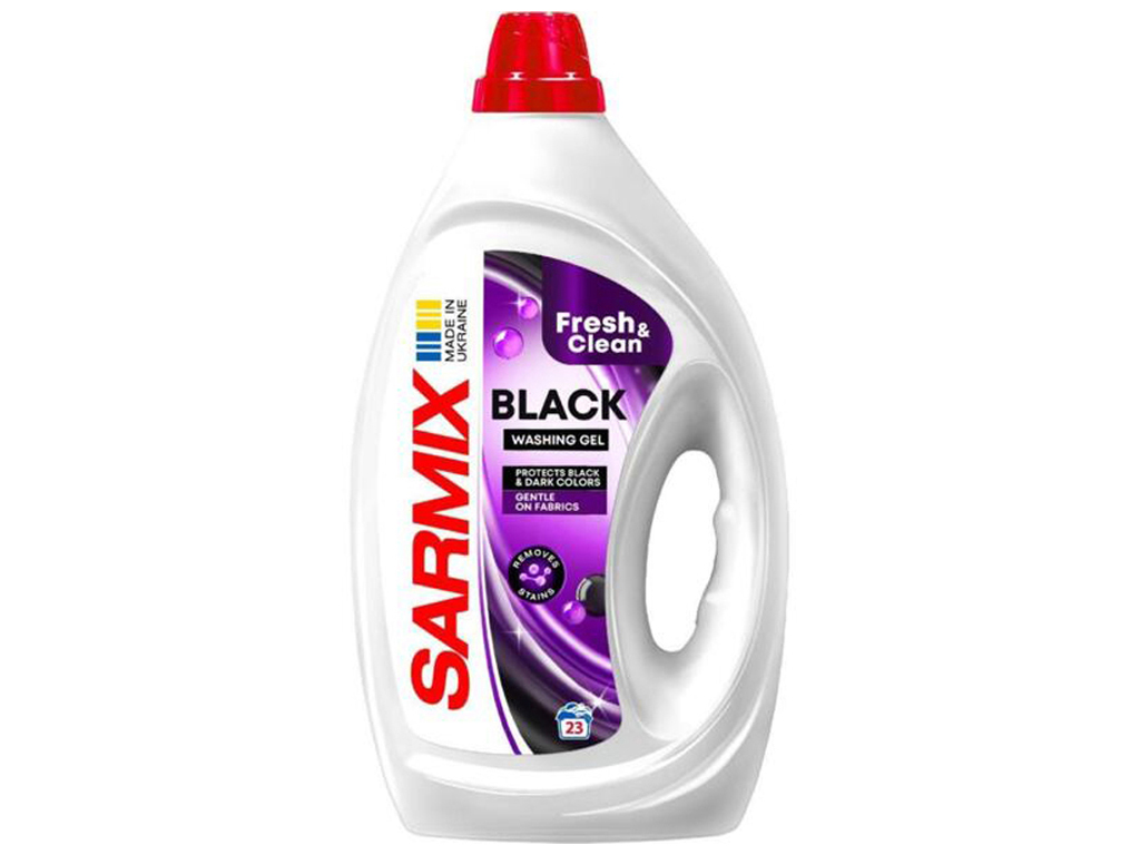 Гель для стирки Sarmix Black для тёмного белья, 900 мл, 23 стирки