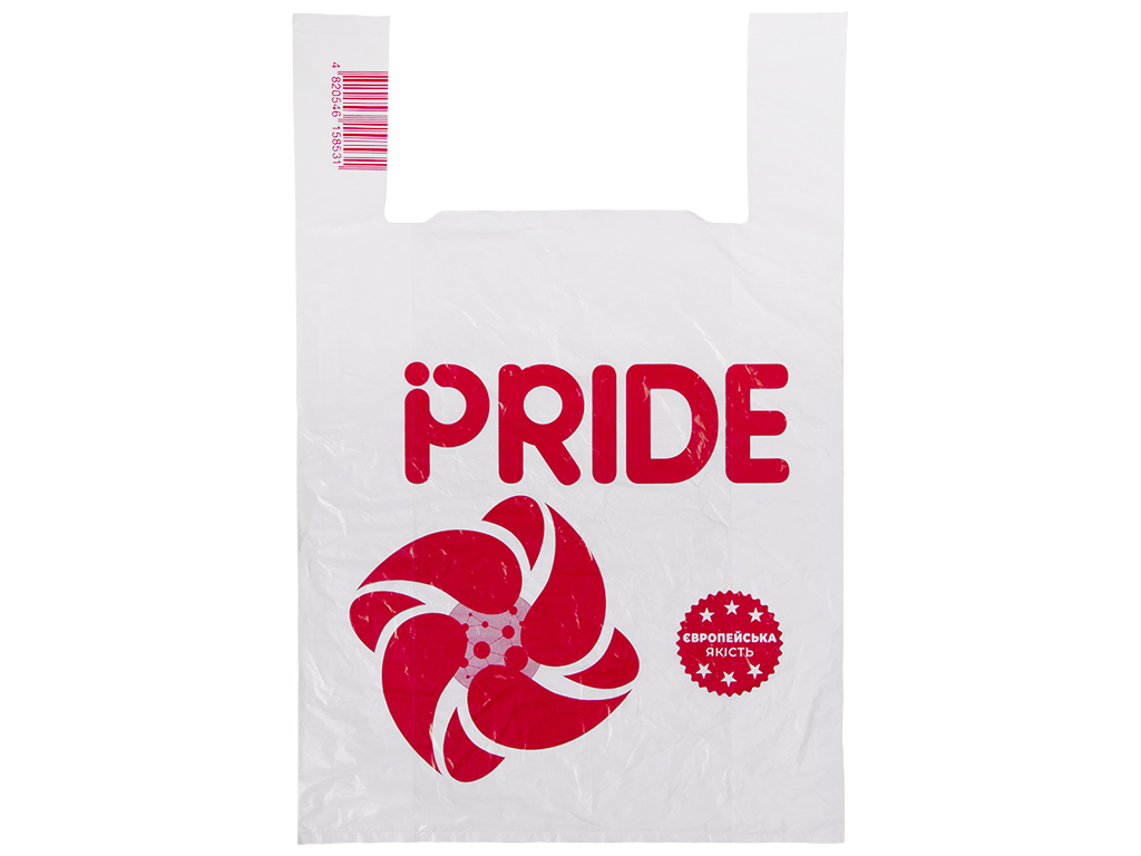 Кулек с ручками типа майка Pride 36х57см (цена за 1шт)