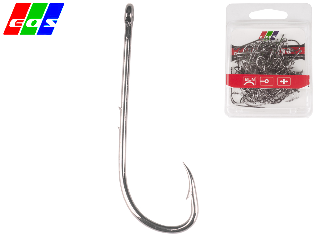 Крючок рыболовный одинарный EOS "Lightning" №4 29х8мм  (цена за упаковку 100шт)
