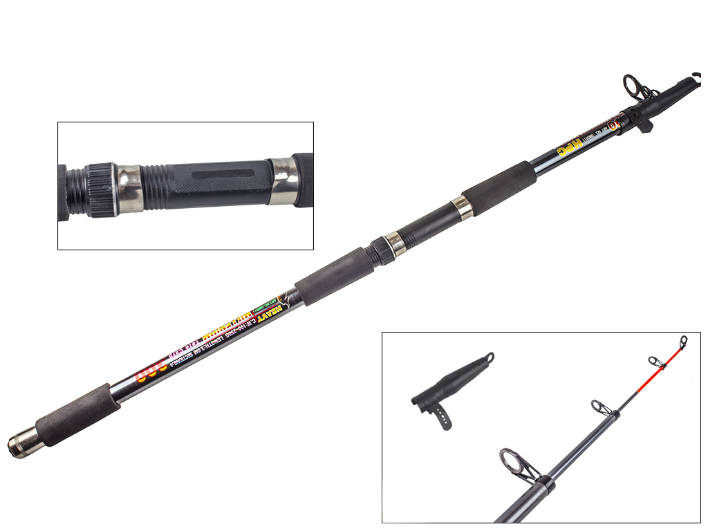 Спінінг Millenium "Tele Carp" композит, 4 кільця, 4-секційний 3м 100-250г