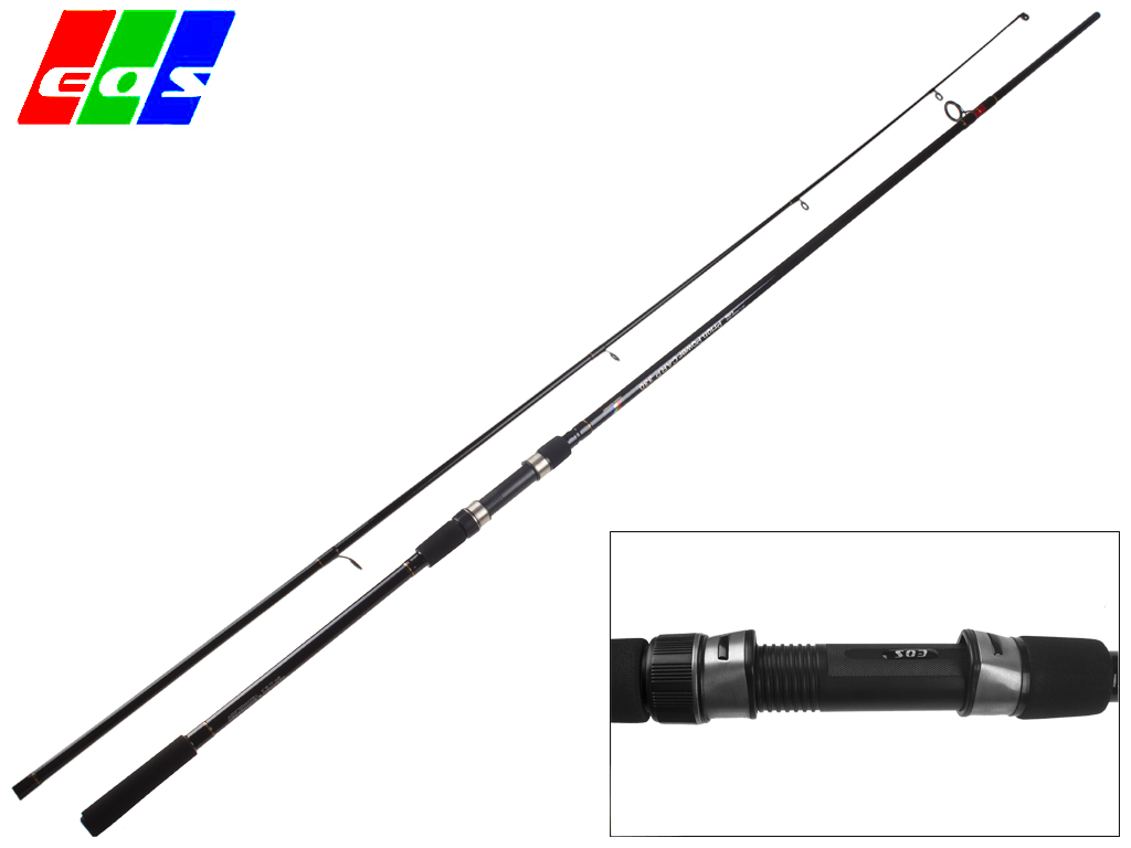 Спиннинг штекерный EOS "Prion power carp" карбон+стекловолокно, 6 колец, 2-секционный 3,3м 120г