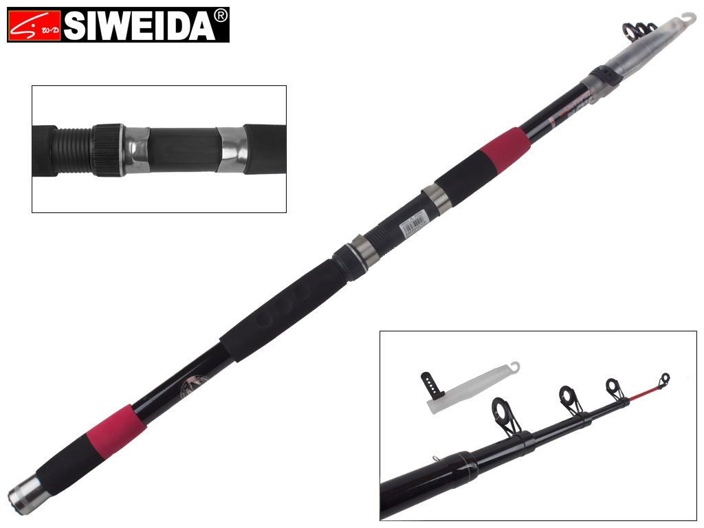 Спінінг Siweida "Tele Carp" композит, 4 кільця, 5-секційний 3м 150г
