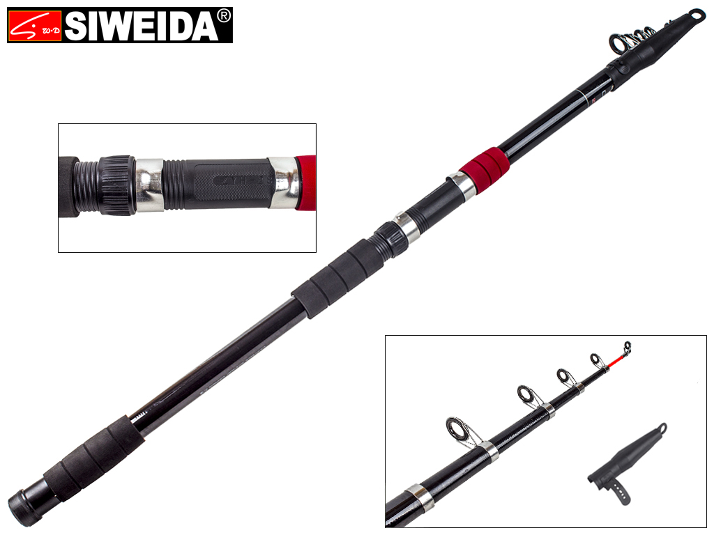 Спінінг Siweida "Tele Carp" композит, 5 кілець, 6-секційний 3,9м 150г
