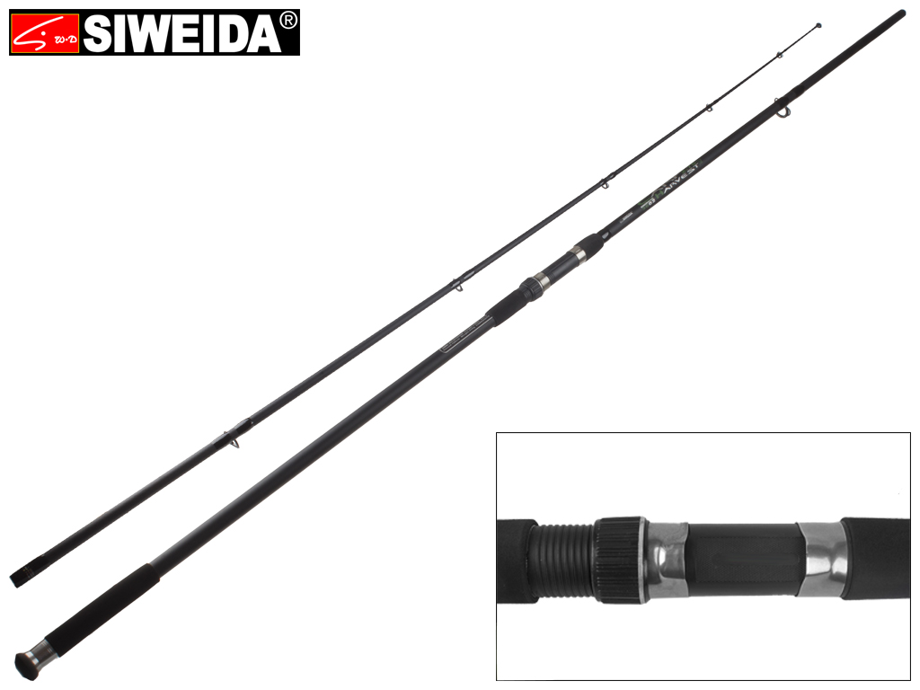 Спінінг штекерний Siweida "Harvest carp" скловолокно, 7 кілець, 2-секційний 3,6м 100г