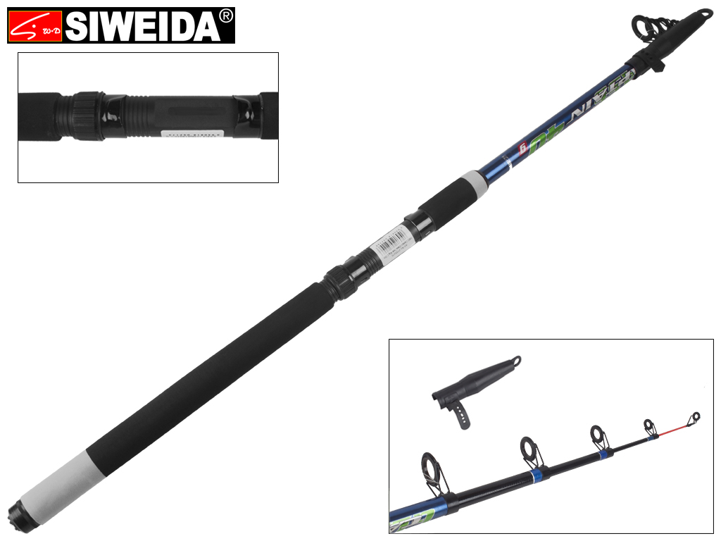 Спінінг Siweida "Captain" скловолокно, 5 кілець, 5-секційний 2,7м 40г