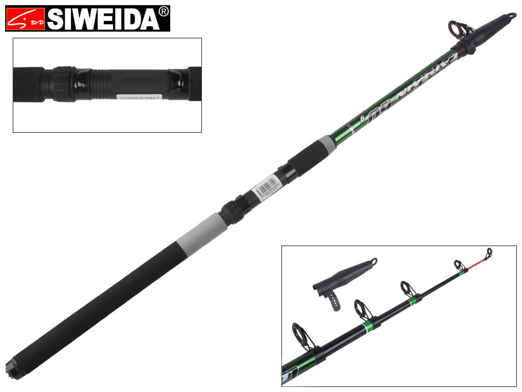 Спінінг Siweida "Captain" скловолокно, 5 кілець, 5-секційний 3м 60г