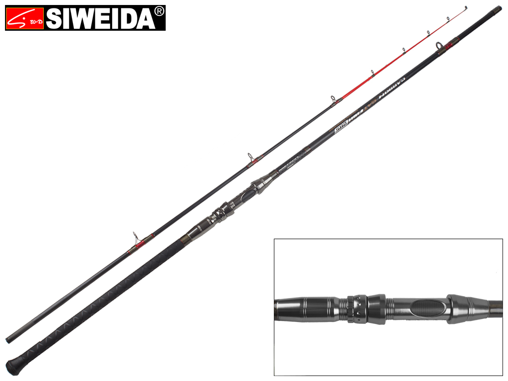 Спінінг штекерний Siweida "Cat Fish" карбон, 9 кілець, 2-секційний 2,85м 80-120г