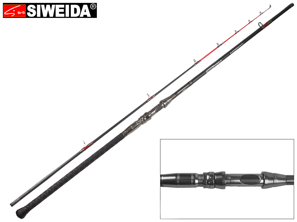 Спінінг штекерний Siweida "Cat Fish" карбон, 9 кілець, 2-секційний 2,85м 120-180г