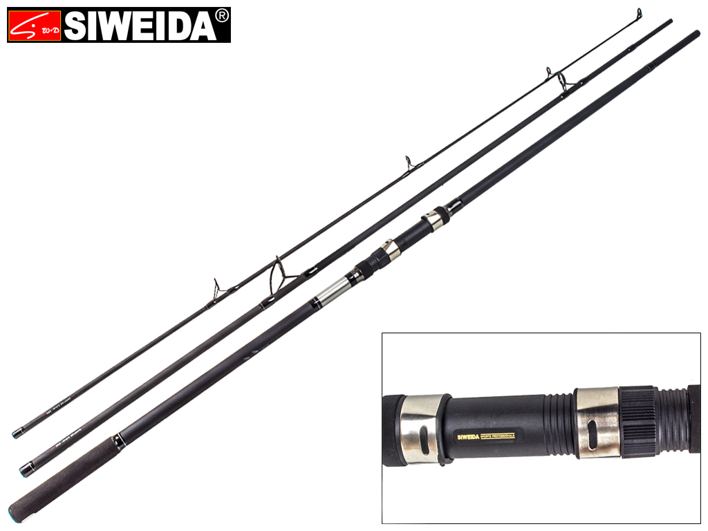 Спінінг штекерний Siweida "Carp Performance" карбон, 6 кілець, 3-секційний 3,6м 120г