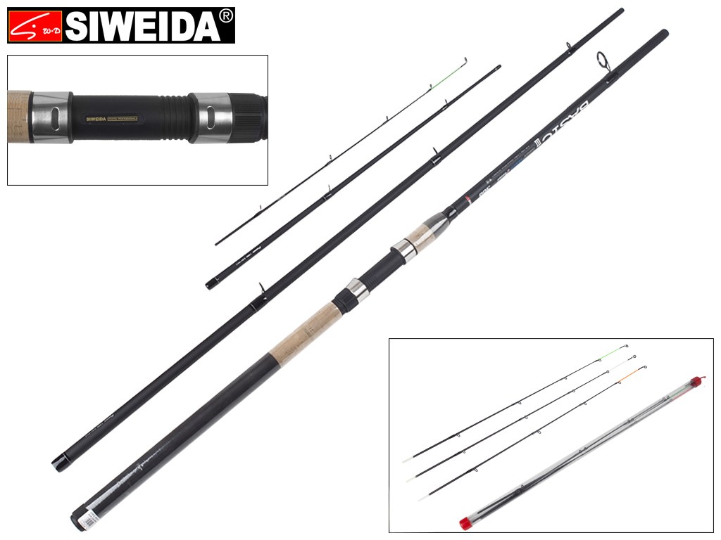 Спінінг штекерний Siweida "Basic feeder" фідер композит, 11 кілець, 4-секційний 3м 120г