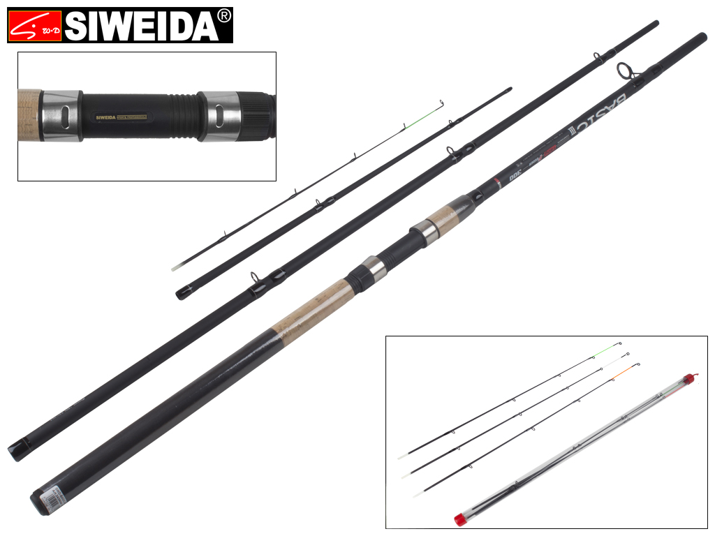 Спінінг штекерний Siweida "Basic feeder" фідер композит, 11 кілець, 4-секційний 3м 180г