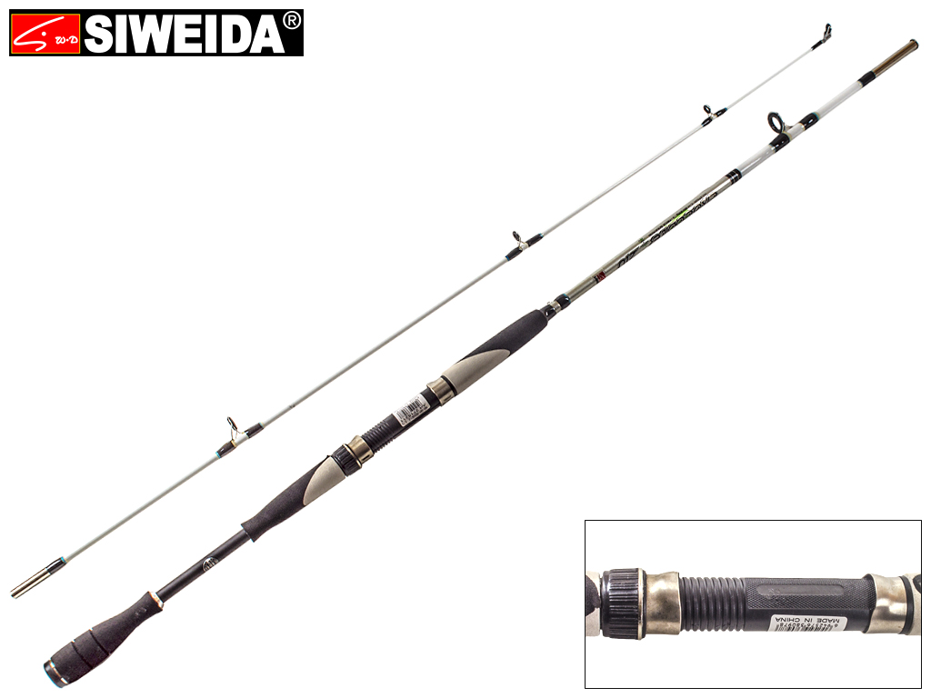 Спінінг штекерний Siweida "Crocodile" скловолокно, 5 кілець, 2-секційний 2,1м 100-250г
