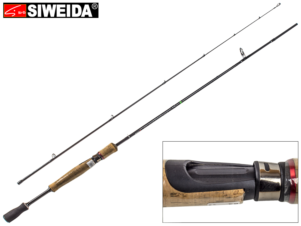 Спінінг штекерний Siweida "Pioneer" карбон IM9, 8 кілець, 2-секційний 2,1м 5-20г