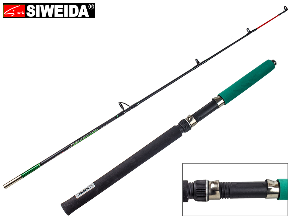 Спиннинг штекерный бортовой Siweida "Santorini" композит, 4 кольца, 2-секционный 1,2м 50-150г