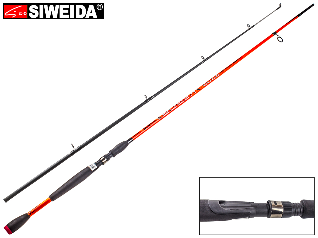 Спінінг штекерний Siweida "Verna" карбон, 6 кілець, 2-секційний 2,7м 10-30г