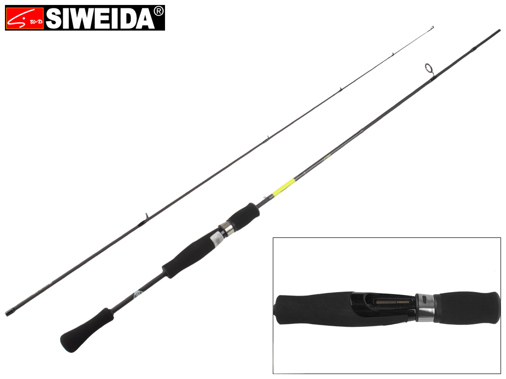 Спінінг штекерний Siweida "Absolute" карбон IM7, 6 кілець, 2-секційний 1,98м 2-8г