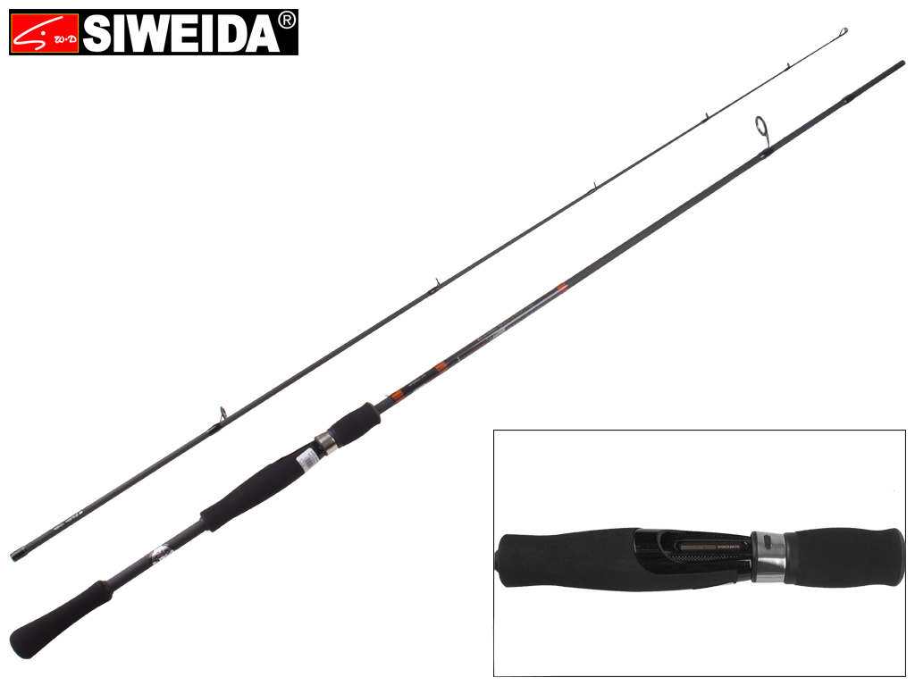 Спінінг штекерний Siweida "Absolute" карбон IM7, 7 кілець, 2-секційний 2,4м 10-40г