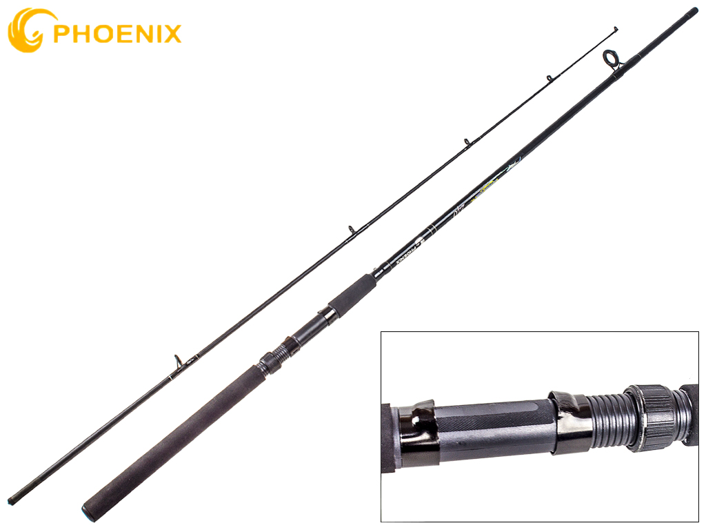 Спінінг штекерний Phoenix "Ocean stik" скловолокно, 6 кілець, 2 секції 2,4м 10-30г