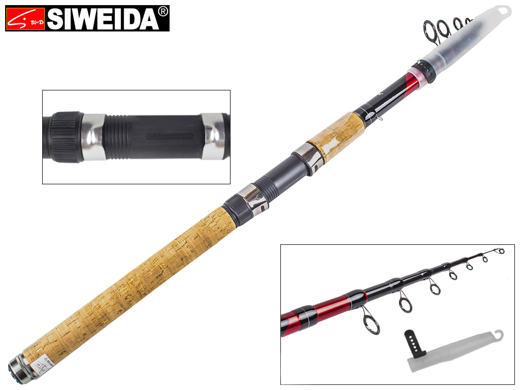 Вудка Siweida "Comet" карбон IM7, 7 кілець, 8-секційна 3,9м 80-150г