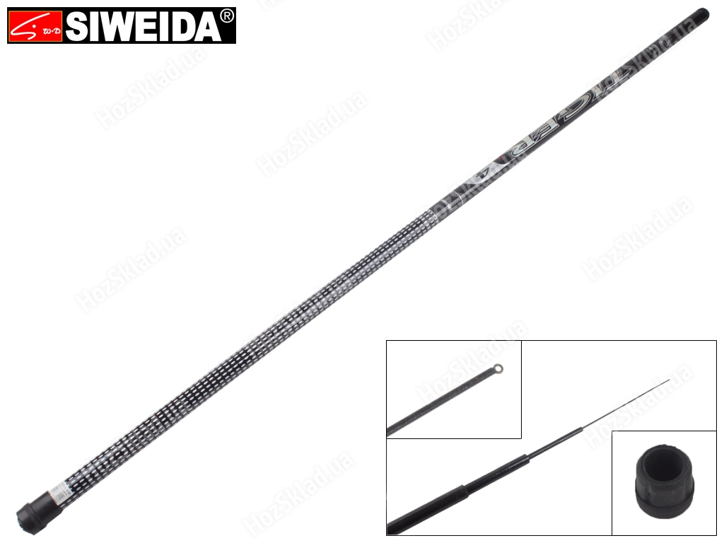 Вудка Siweida Tiger композит, без кілець, 4-секційна 4м 5-25г