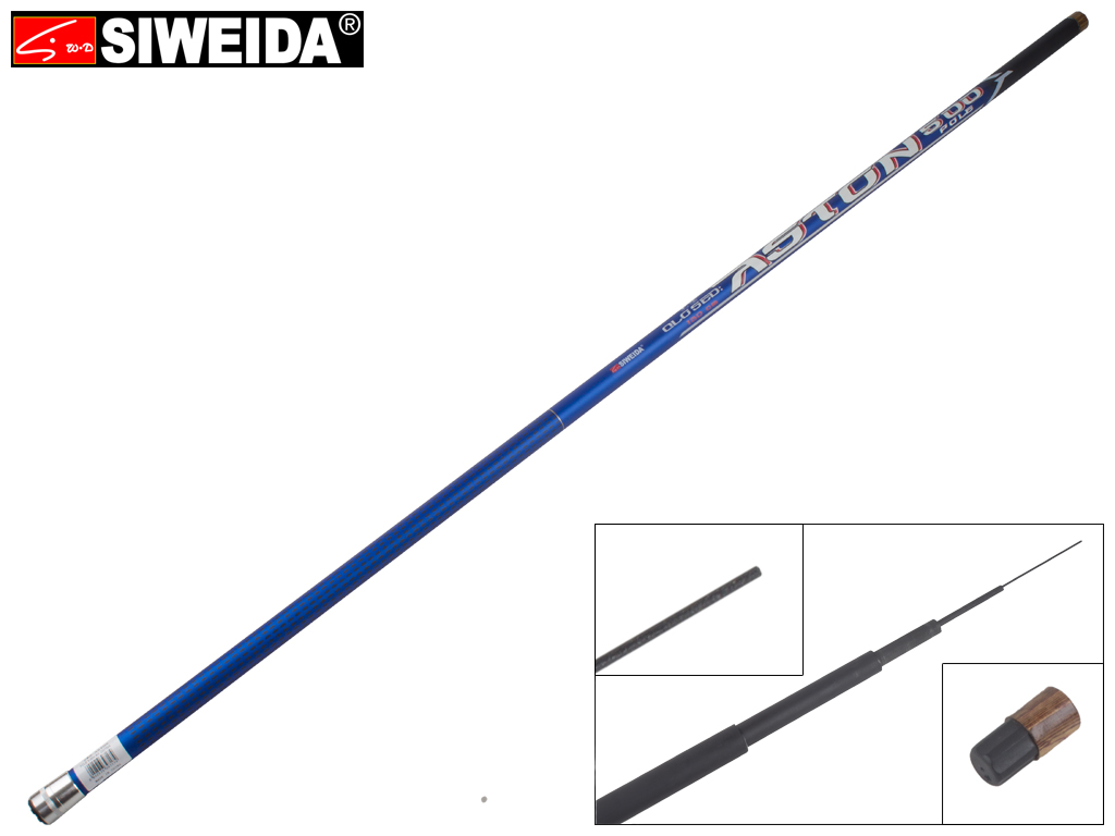 Вудка Siweida "Aston" карбон IM7, без кілець, 5-секційна 5м 5-25г