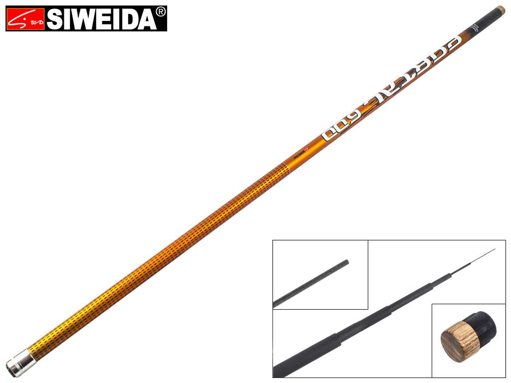 Вудка Siweida "Portal" карбон IM6, без кілець, 6-секційна 6м 5-20г