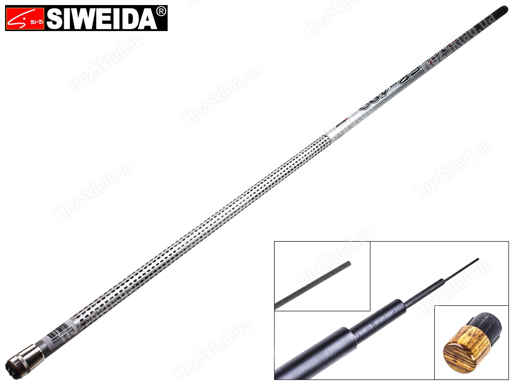 Удочка Siweida Attacker карбон IM7, без колец, 4-секционная 4м, 5-25г