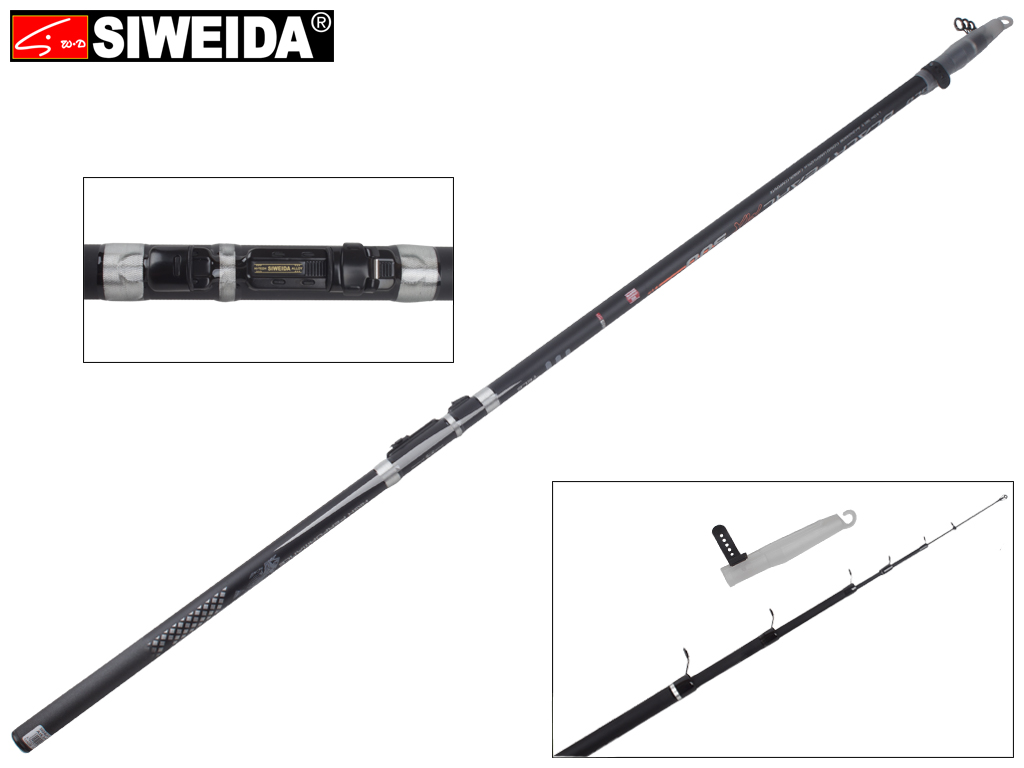 Вудка Siweida "Black Pearl" карбон+композит, 7 кілець, 5-секційна 5м 5-25г