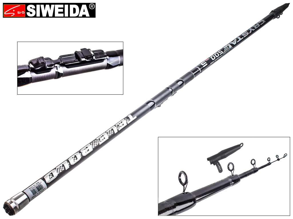 Вудка Siweida "Crystal" карбон IM8, 6 кілець, 5-секційна 5м 5-25г