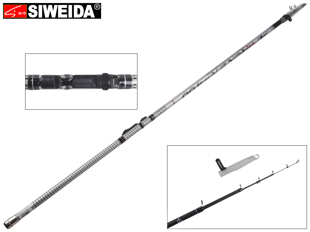Вудка Siweida "Attacker" карбон IM7, 6 кілець, 4-секційна 4м 5-25г