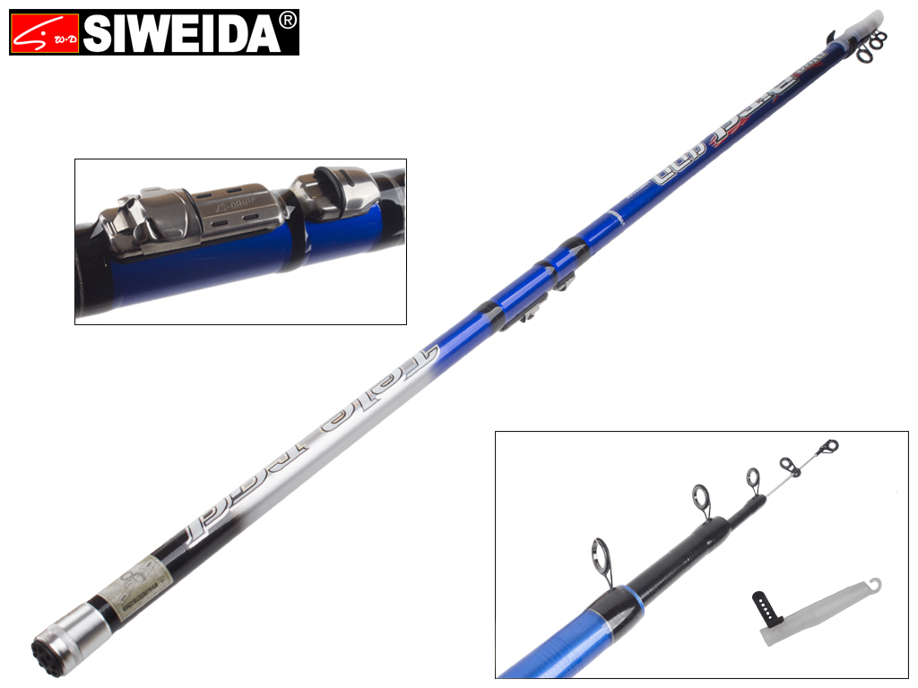 Вудка Siweida "Blue Bird" карбон+скловолокно, 5 кілець, 4-секційна 4м 5-20г