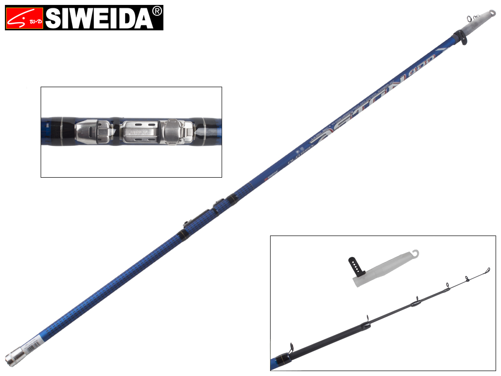 Вудка Siweida "Aston" карбон IM7, 6 кілець, 4-секційна 4м 5-25г