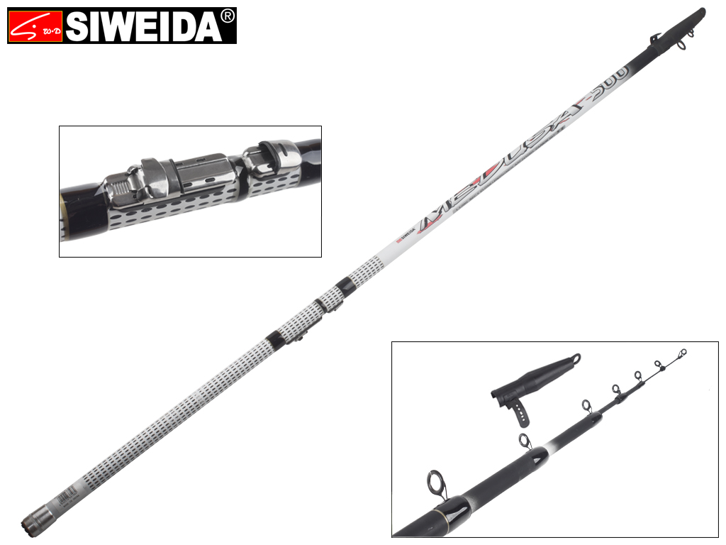 Вудка Siweida "Medusa" карбон IM7, 7 кілець, 5-секційна 5м 5-25г