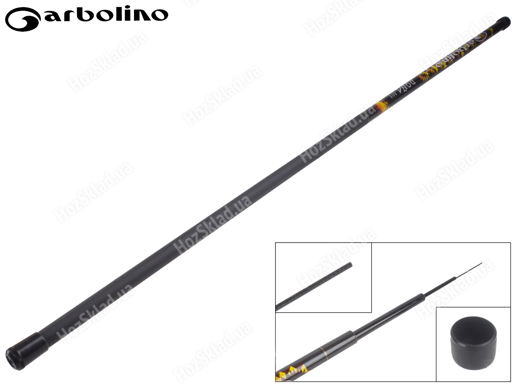Вудка Garbolino Dona 404 карбон, без кілець, 4-секційна 4м 10-30г