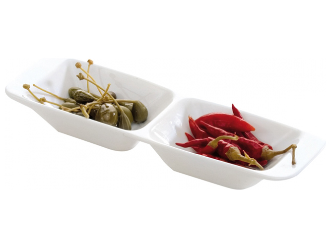 Миска подовжня 2 секції GUSTITO 24х7см 24034