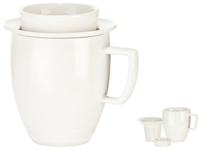 Кружка с ситечком для чая CREMA 300мл 45602