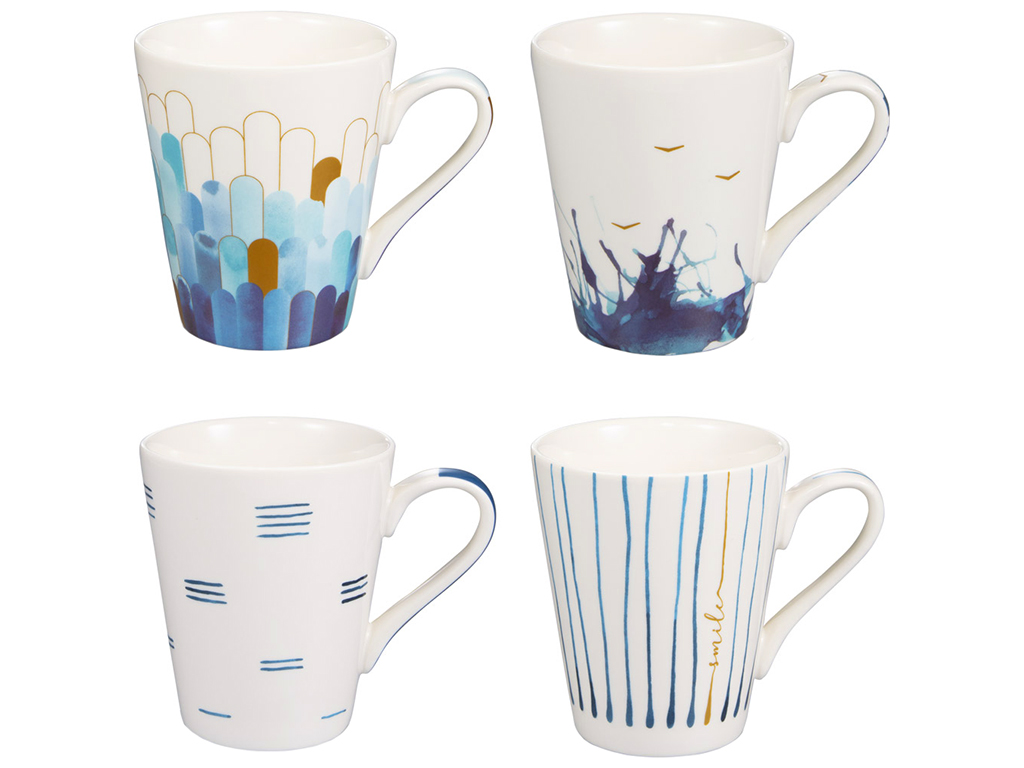 Набор чашек My Coffee Deep blue, 320мл (цена за набор 4шт) 09178