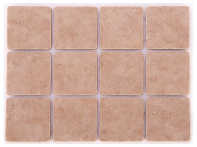 Самоклеючі накладки для меблів Presto, 3x3cм (ціна за набір 24шт) 91258