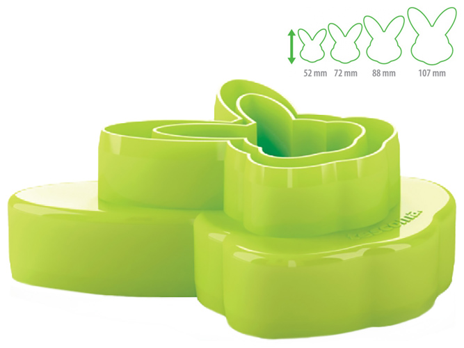 Формочки двусторонние зайчики DELICIA 4 размера 82683